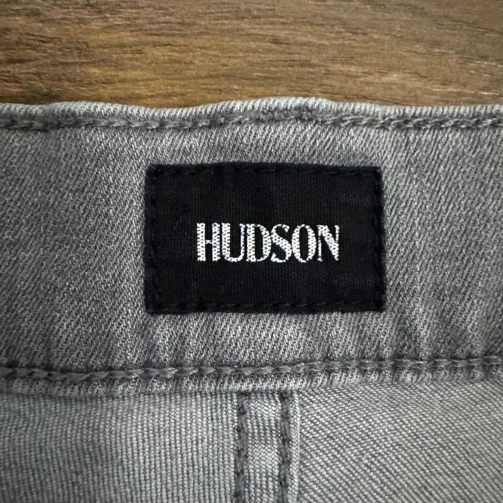 Hudson Ace Gray Slim Straight Jeans Men's 33x32 Stretch‎ Designer Denim